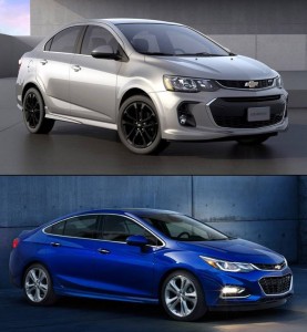 Chevrolet Sonic 2017 y Cruze 2017