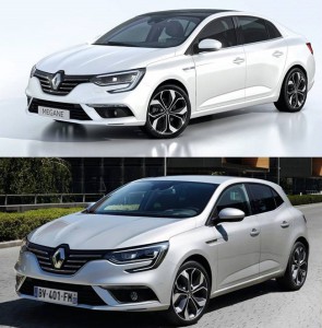 Renault Megane Sedan 2017 vs hatcbhack